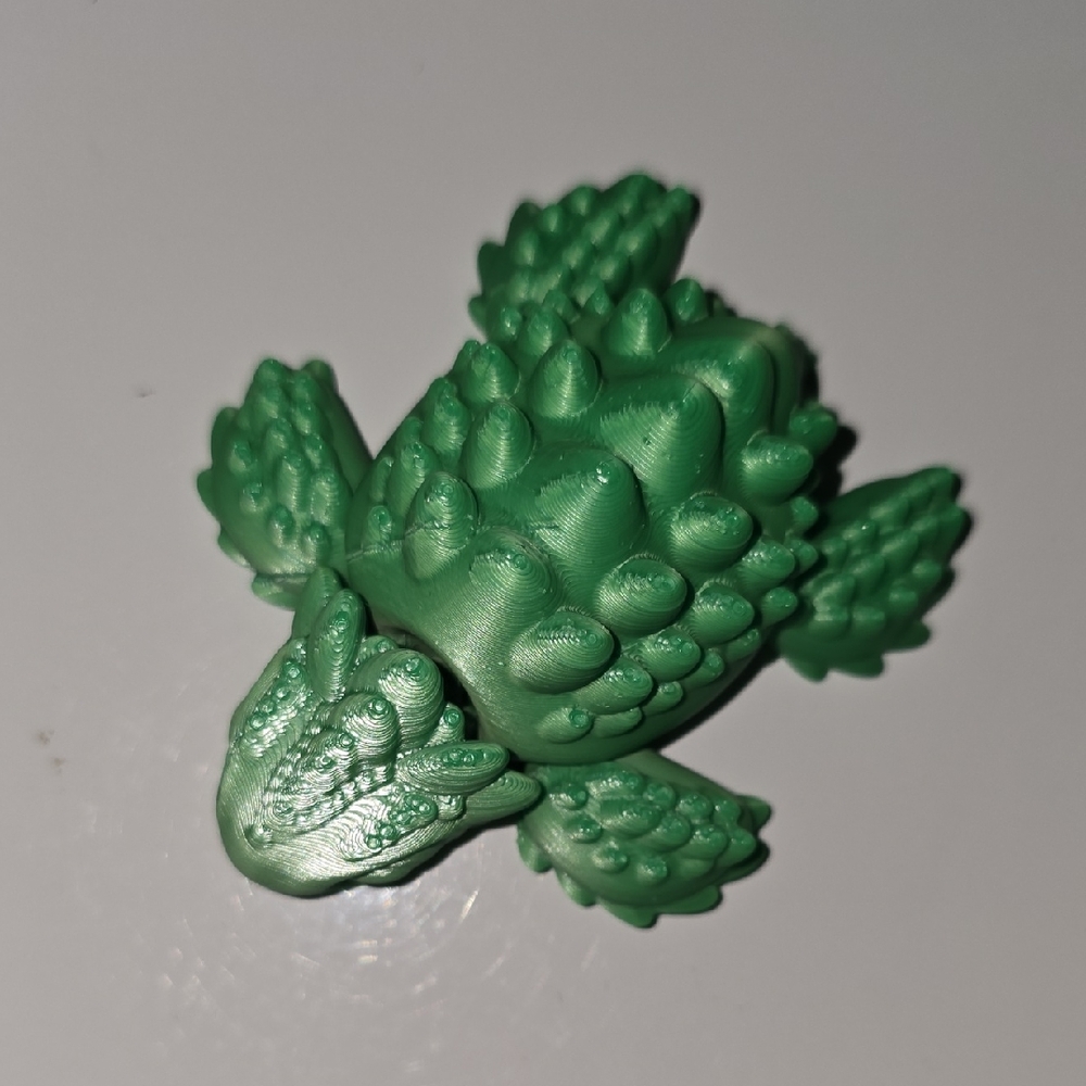 Sea Turtle 3D Printed Fidget Toy Green With Moveable Head And Legs